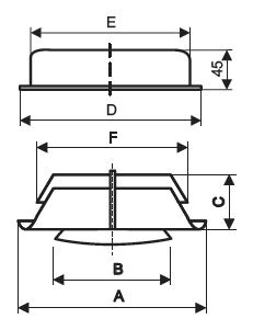 схема габаритных размеров клапана SR